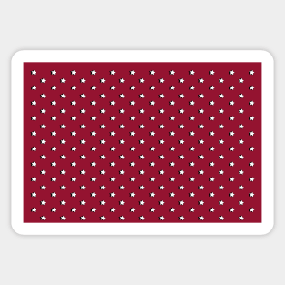 Maroon VSCO Retro Aesthetic Stars pattern Sticker